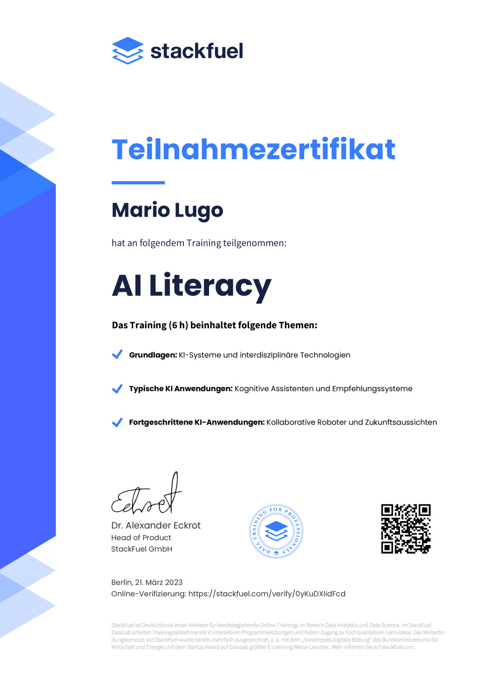 Certificate