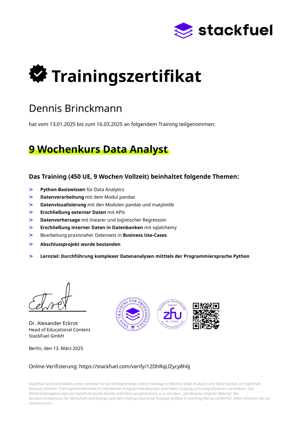 Certificate