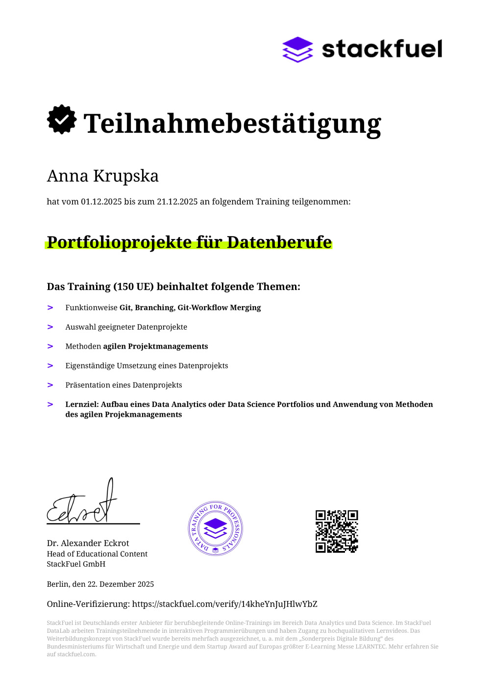 Certificate