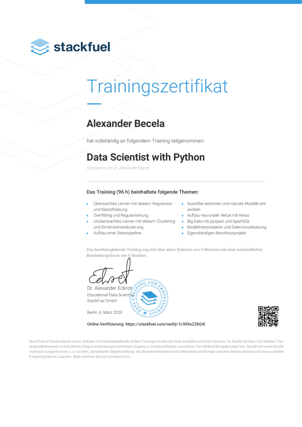 Certificate