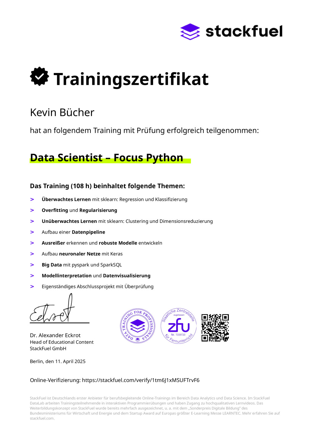 Certificate