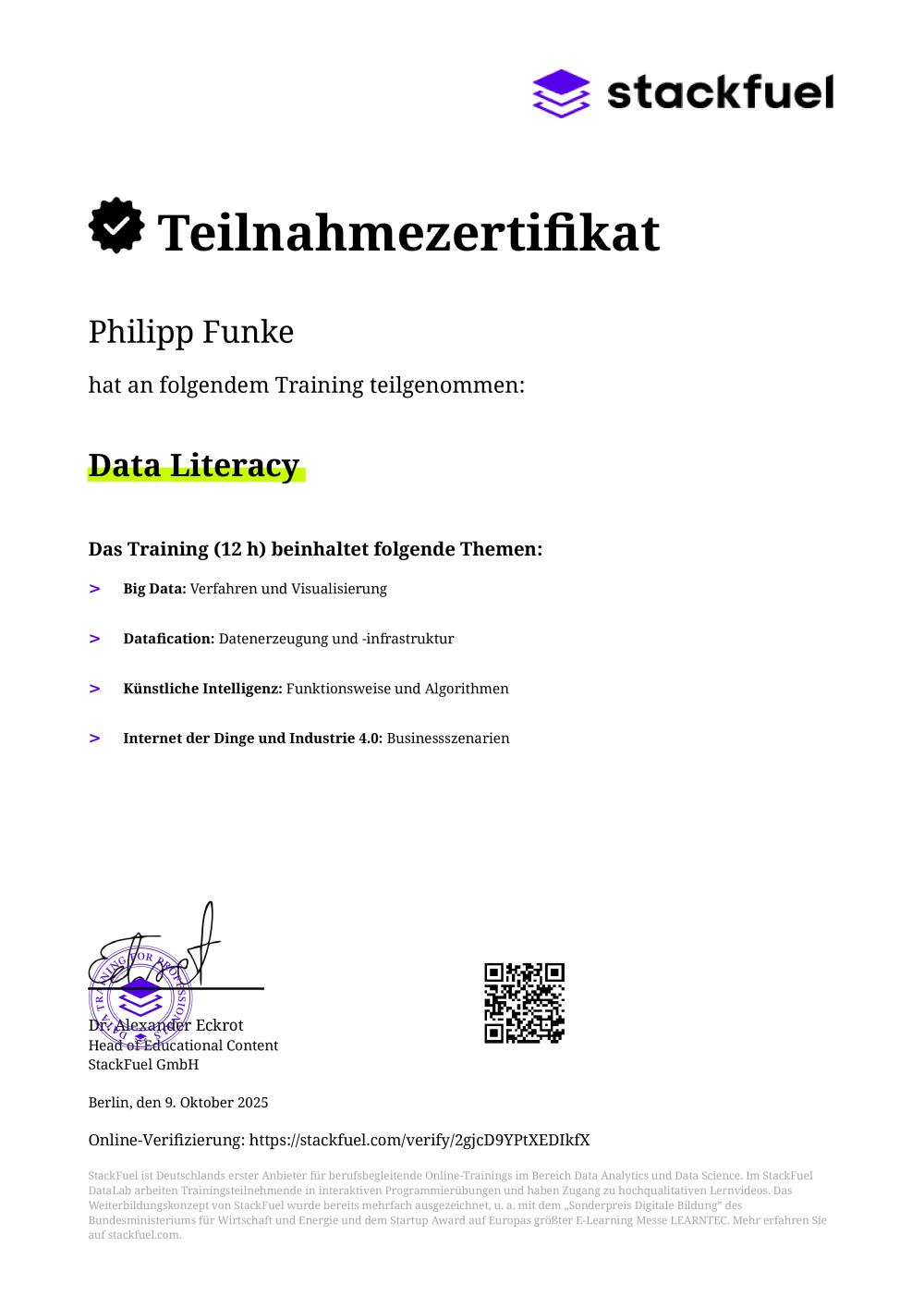 Certificate