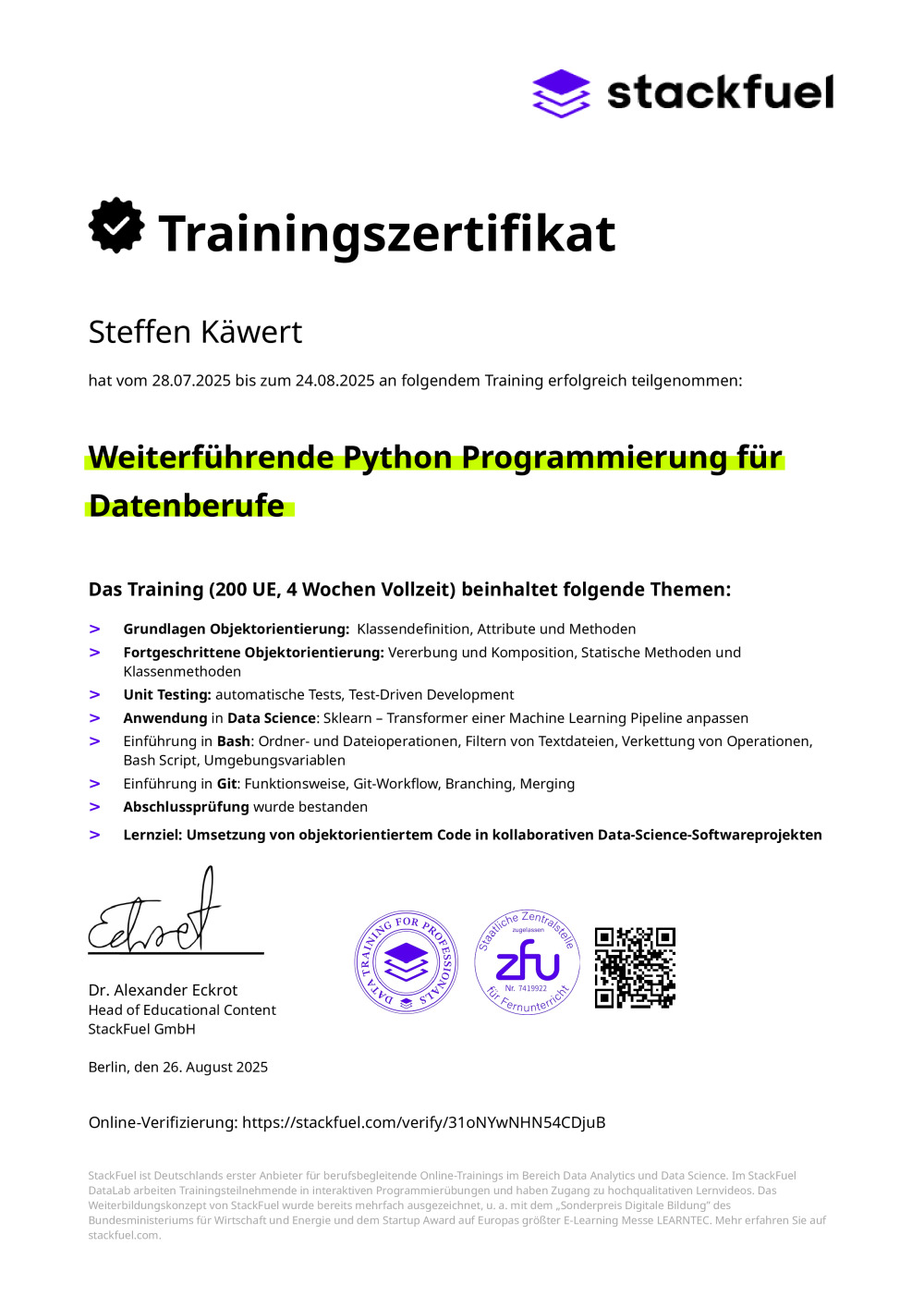 Certificate