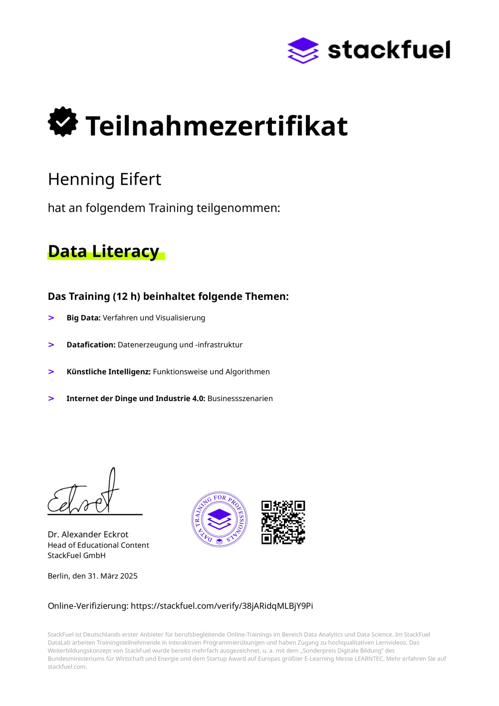 Certificate