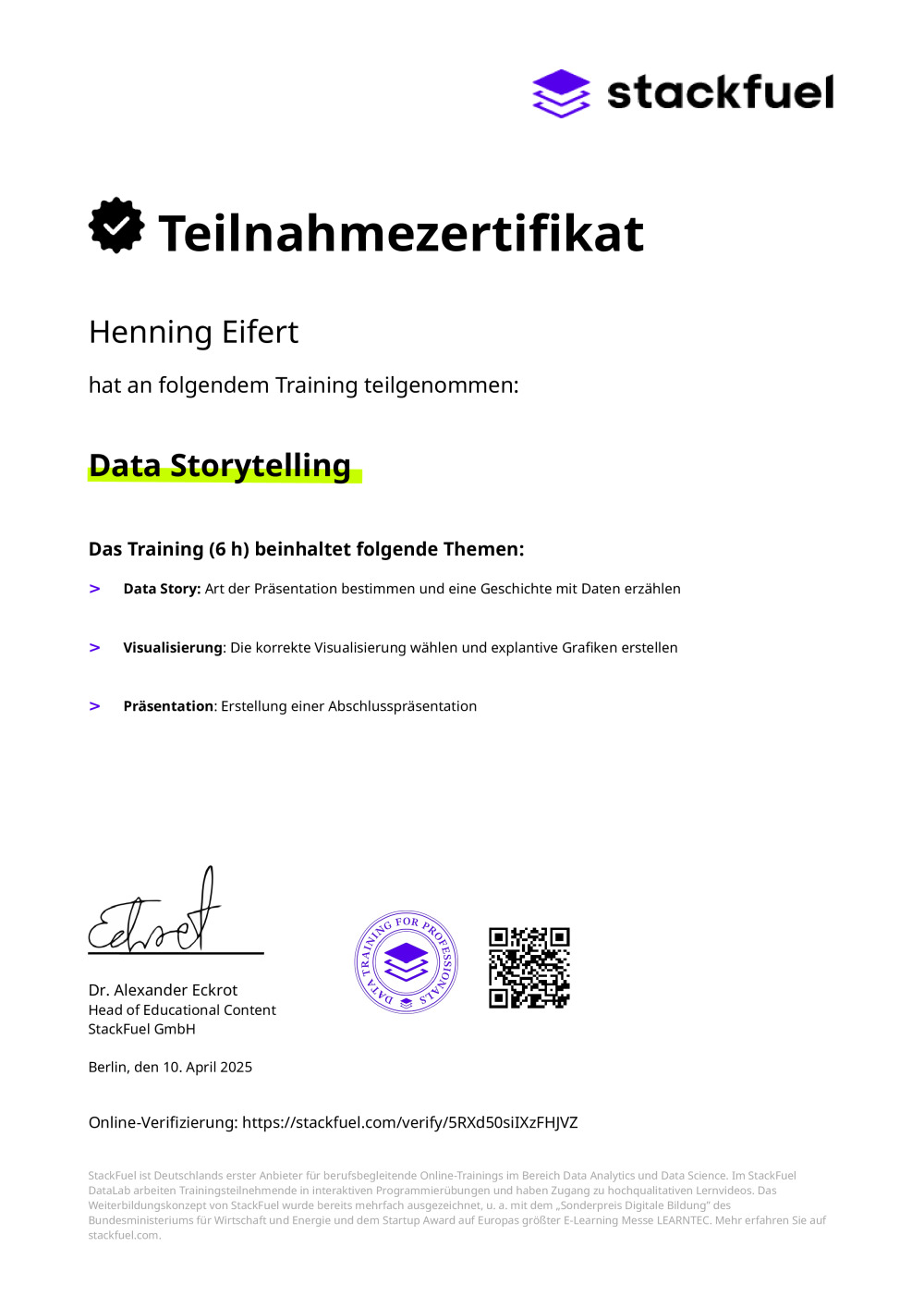 Certificate