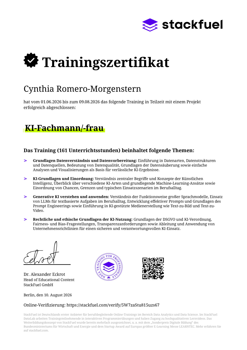 Certificate