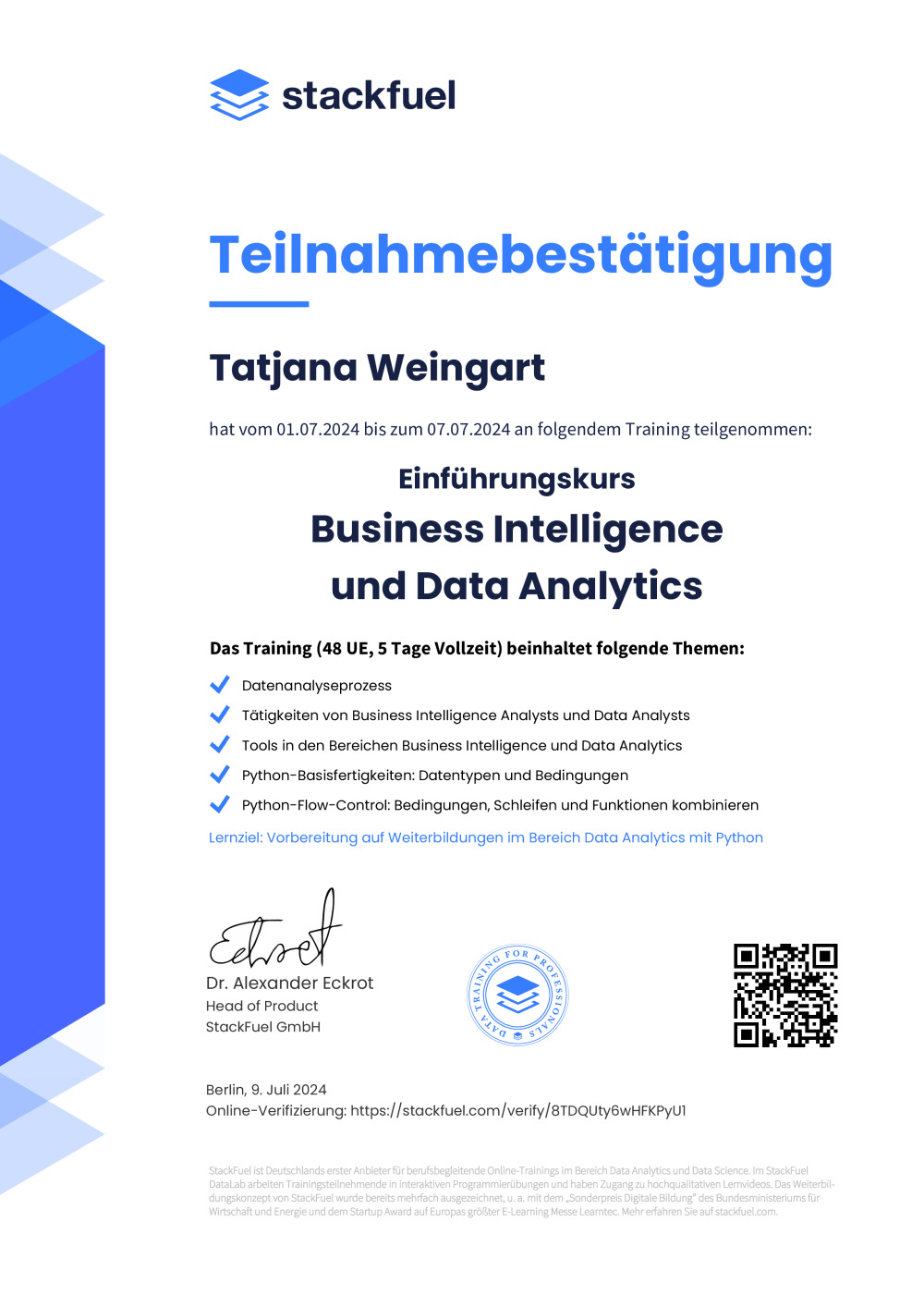 Certificate