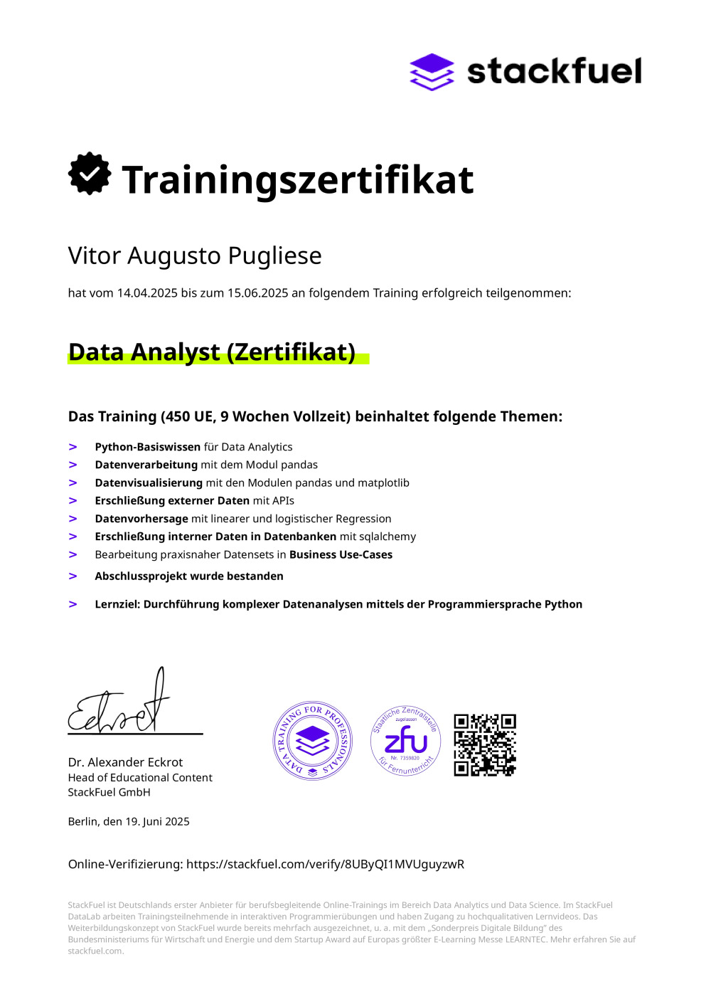 Certificate