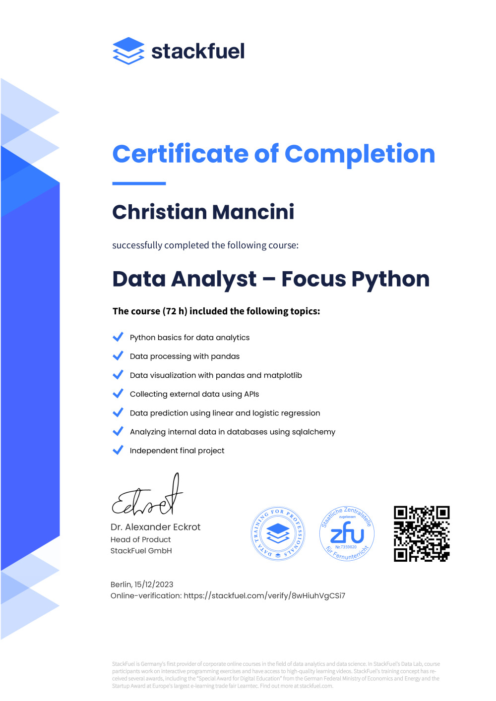 Certificate