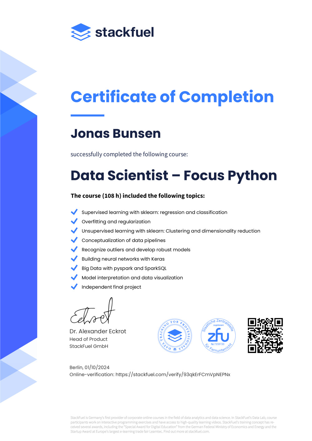 Certificate