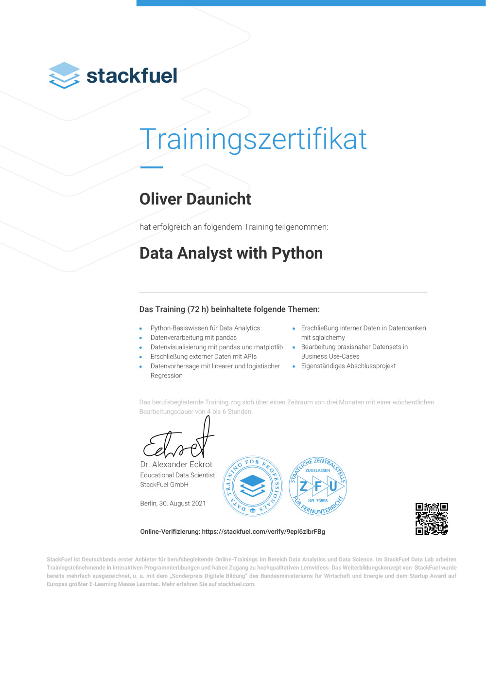 Certificate