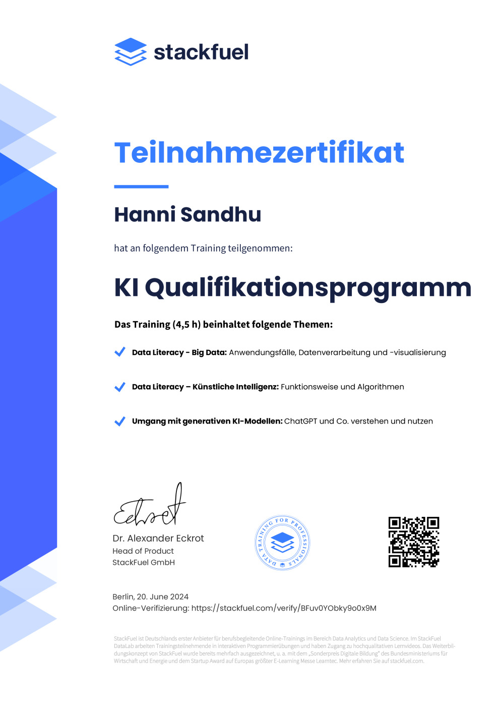 Certificate