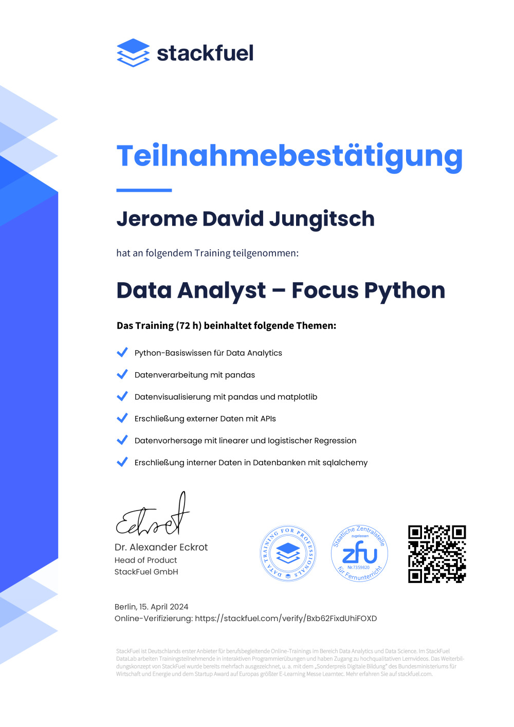 Certificate