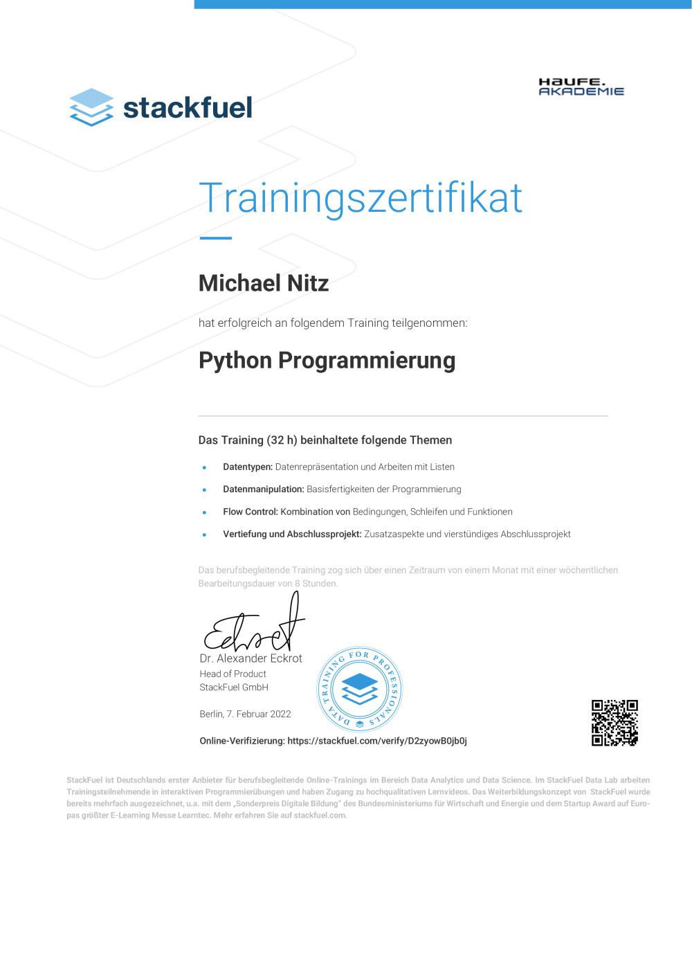 Certificate