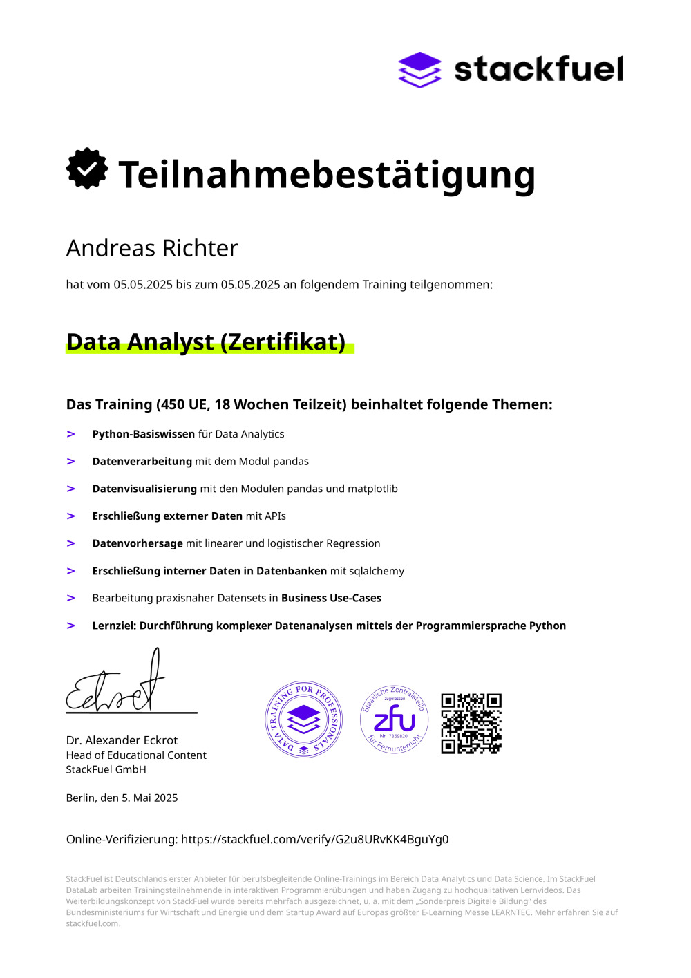 Certificate