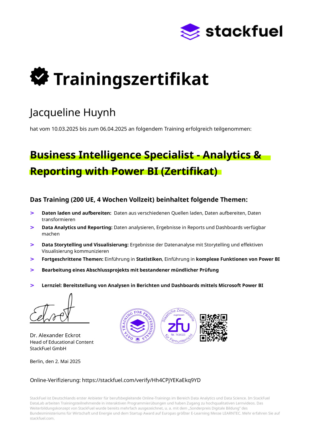 Certificate