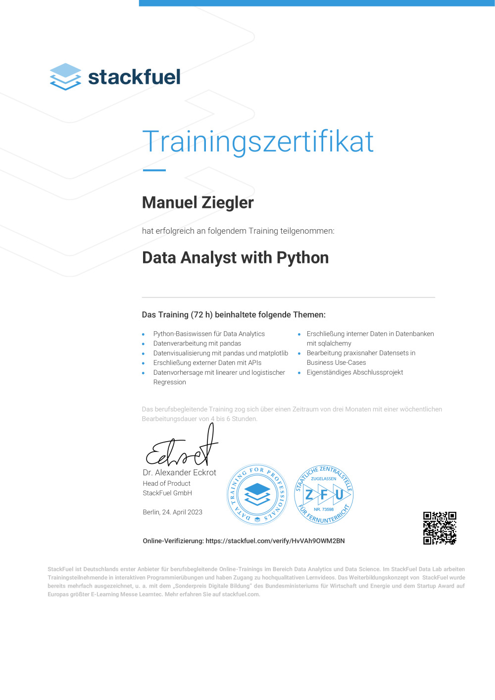 Certificate