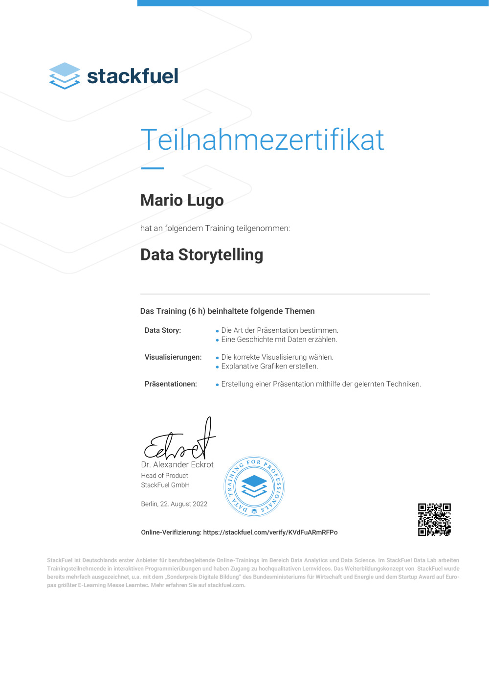 Certificate