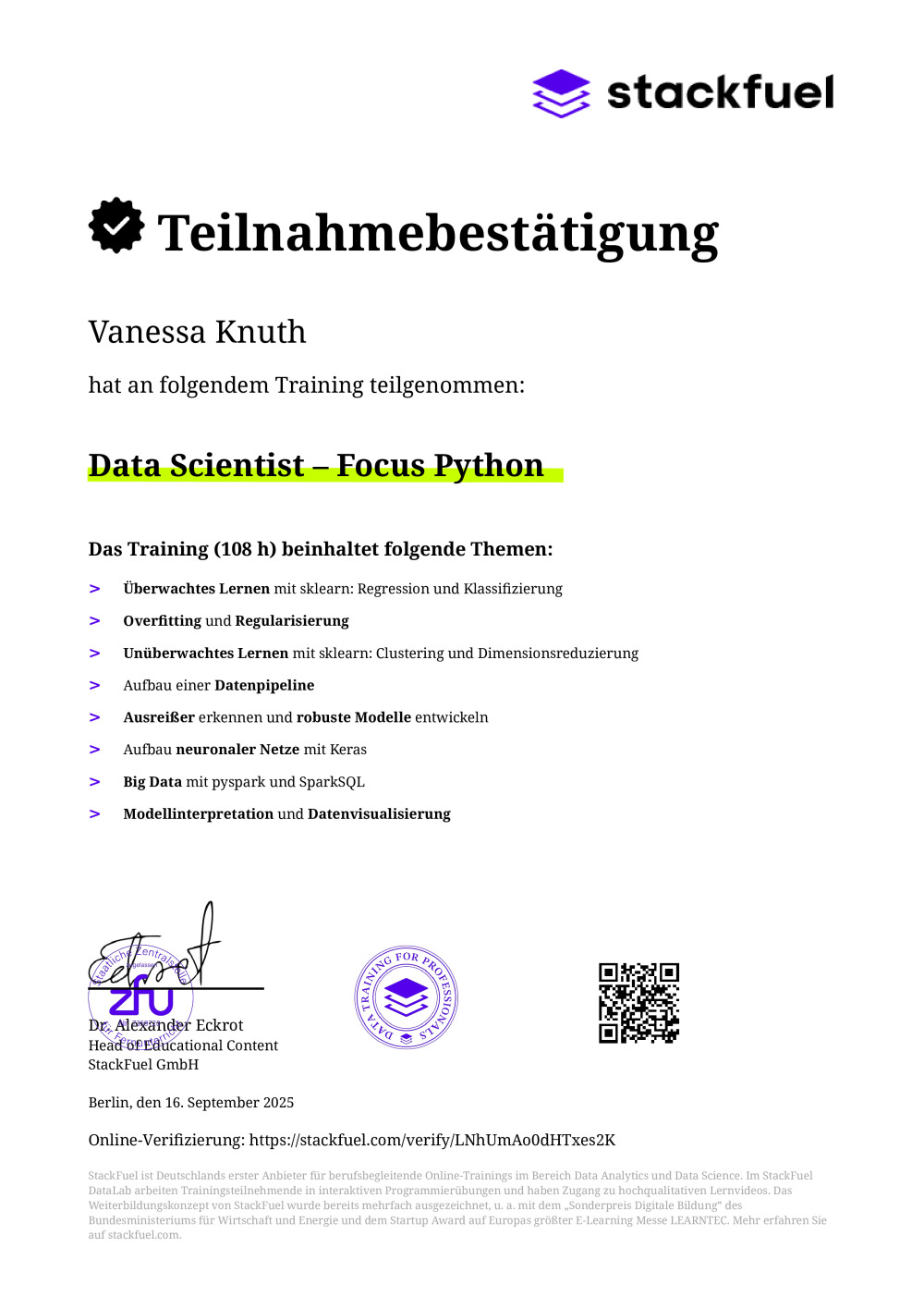 Certificate
