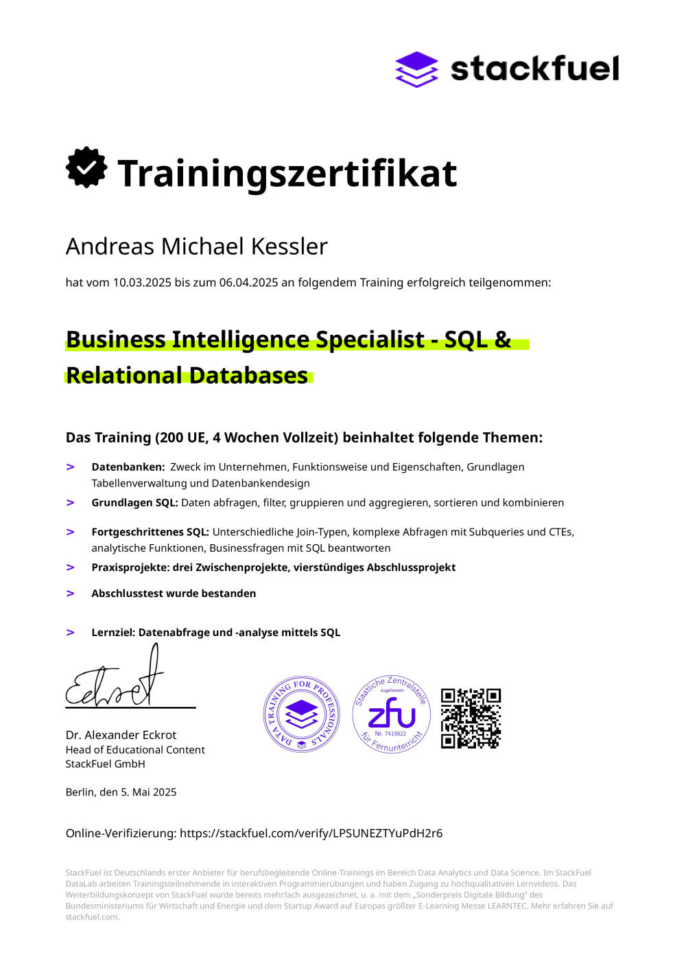Certificate