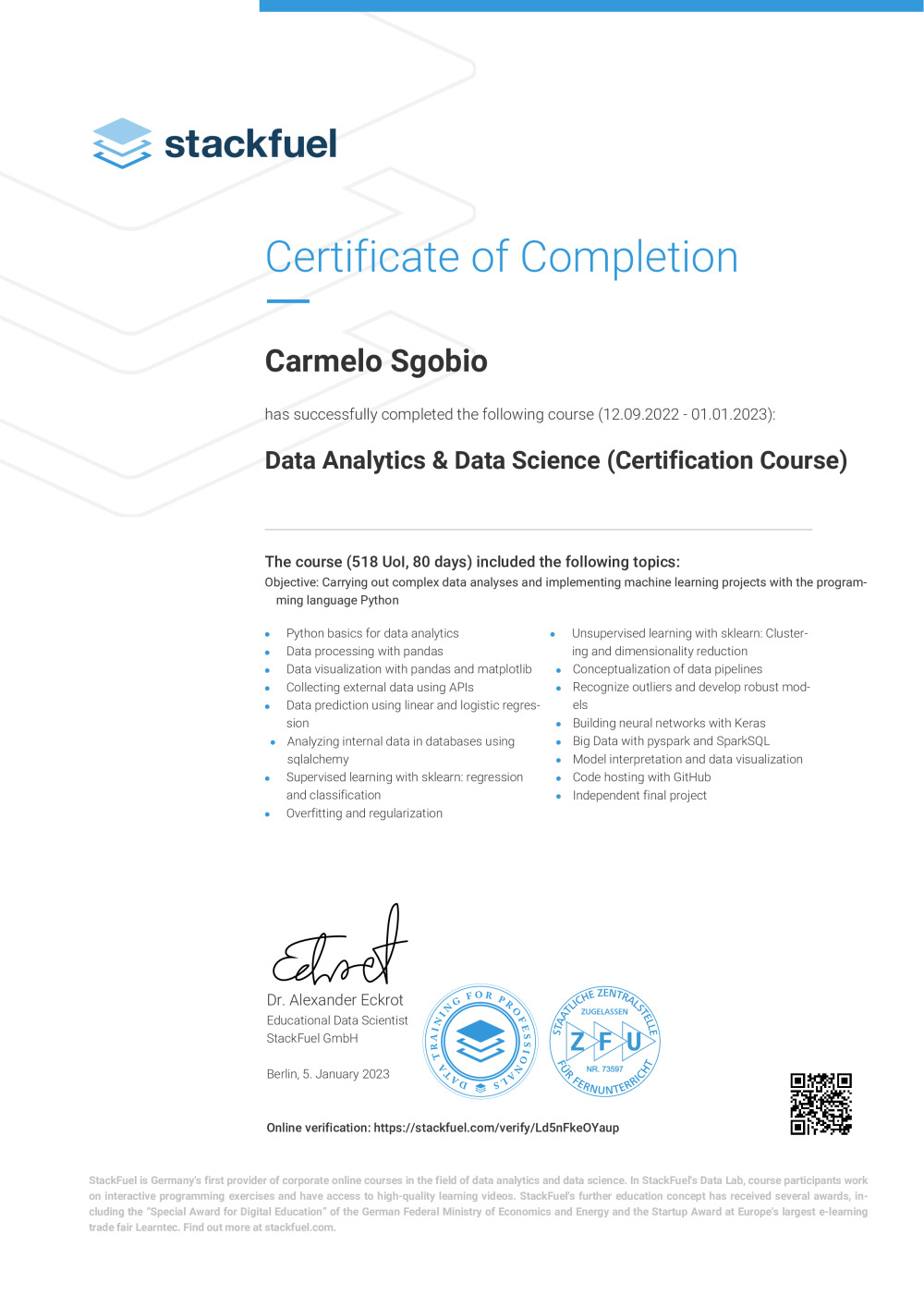 Certificate