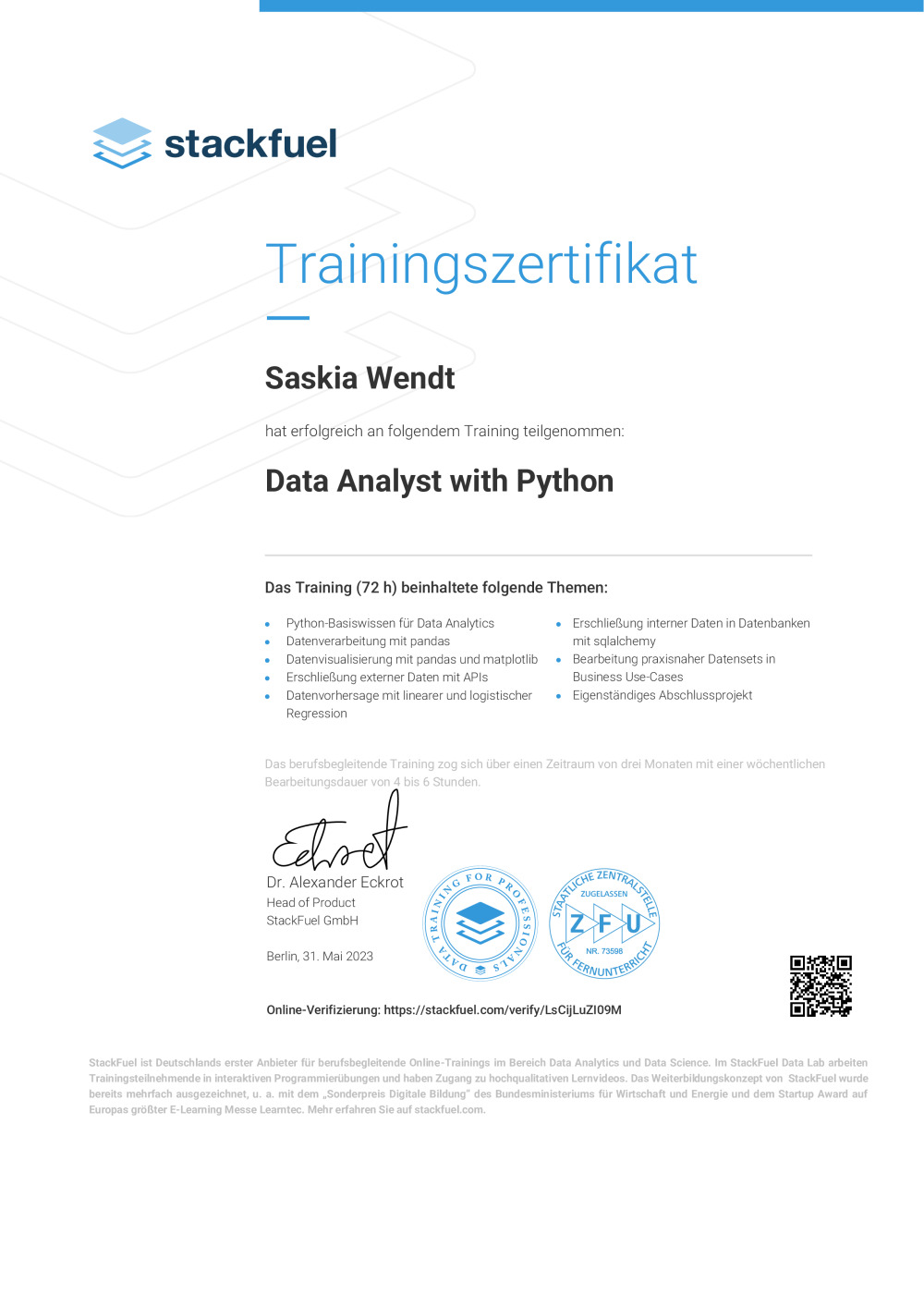 Certificate