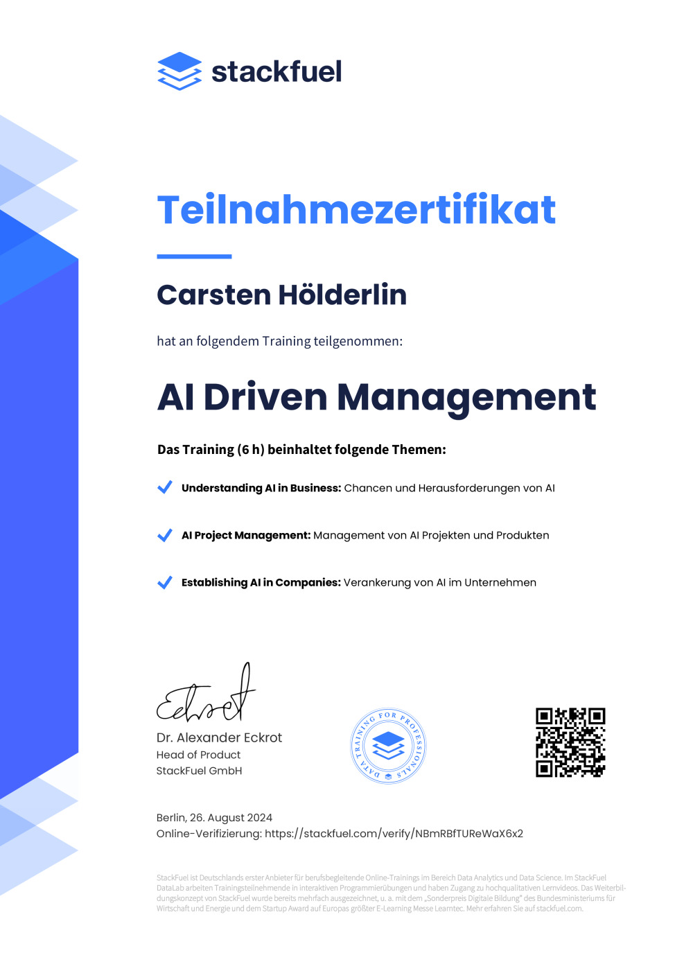 Certificate