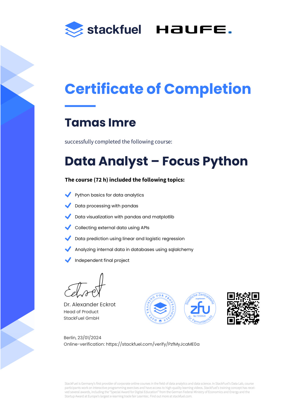 Certificate