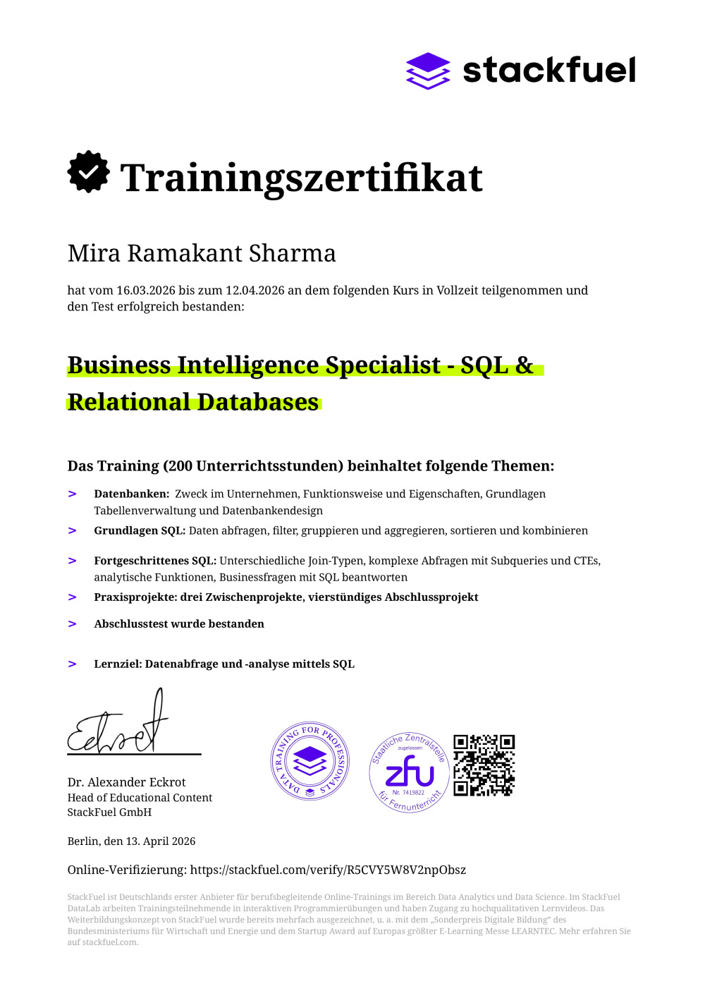 Certificate