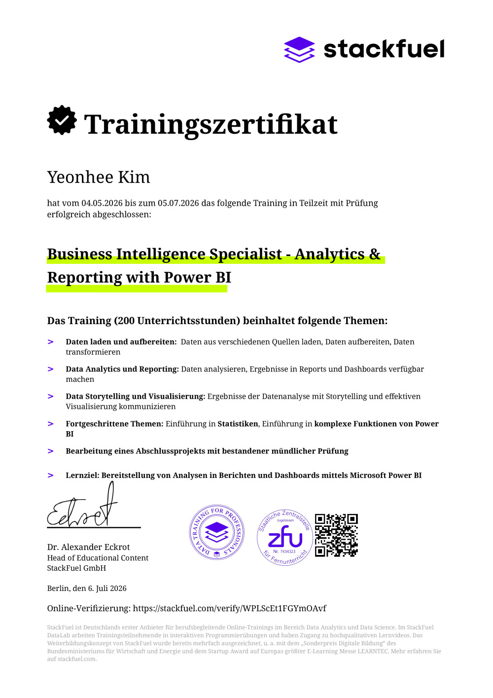 Certificate