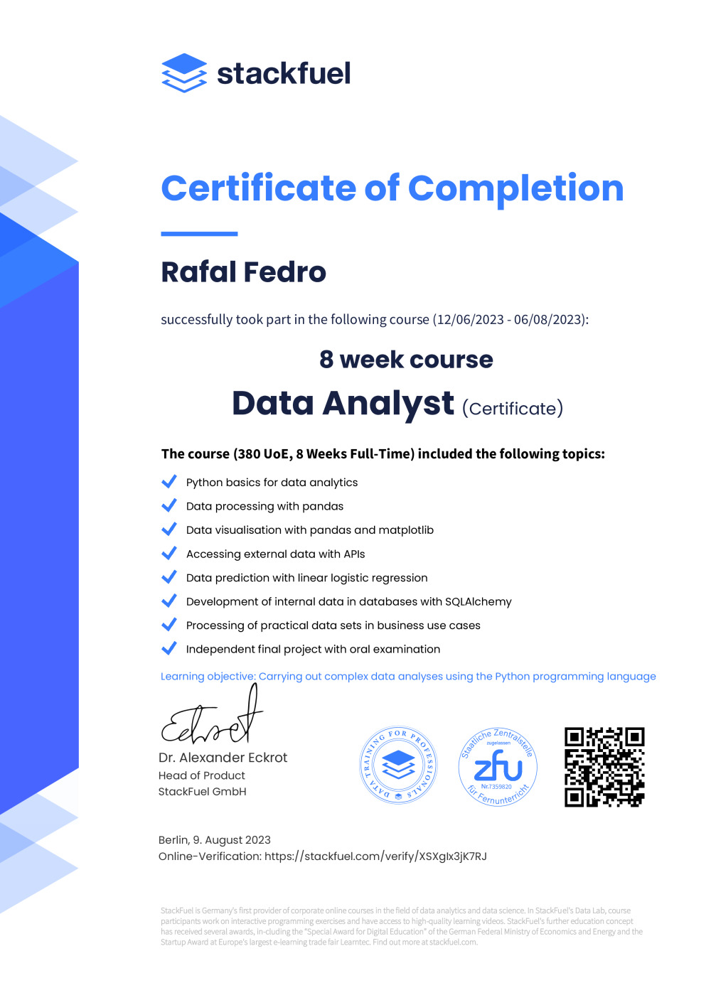 Certificate