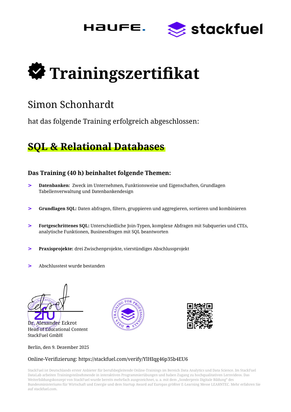 Certificate