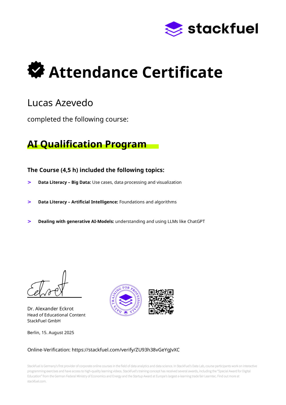 Certificate