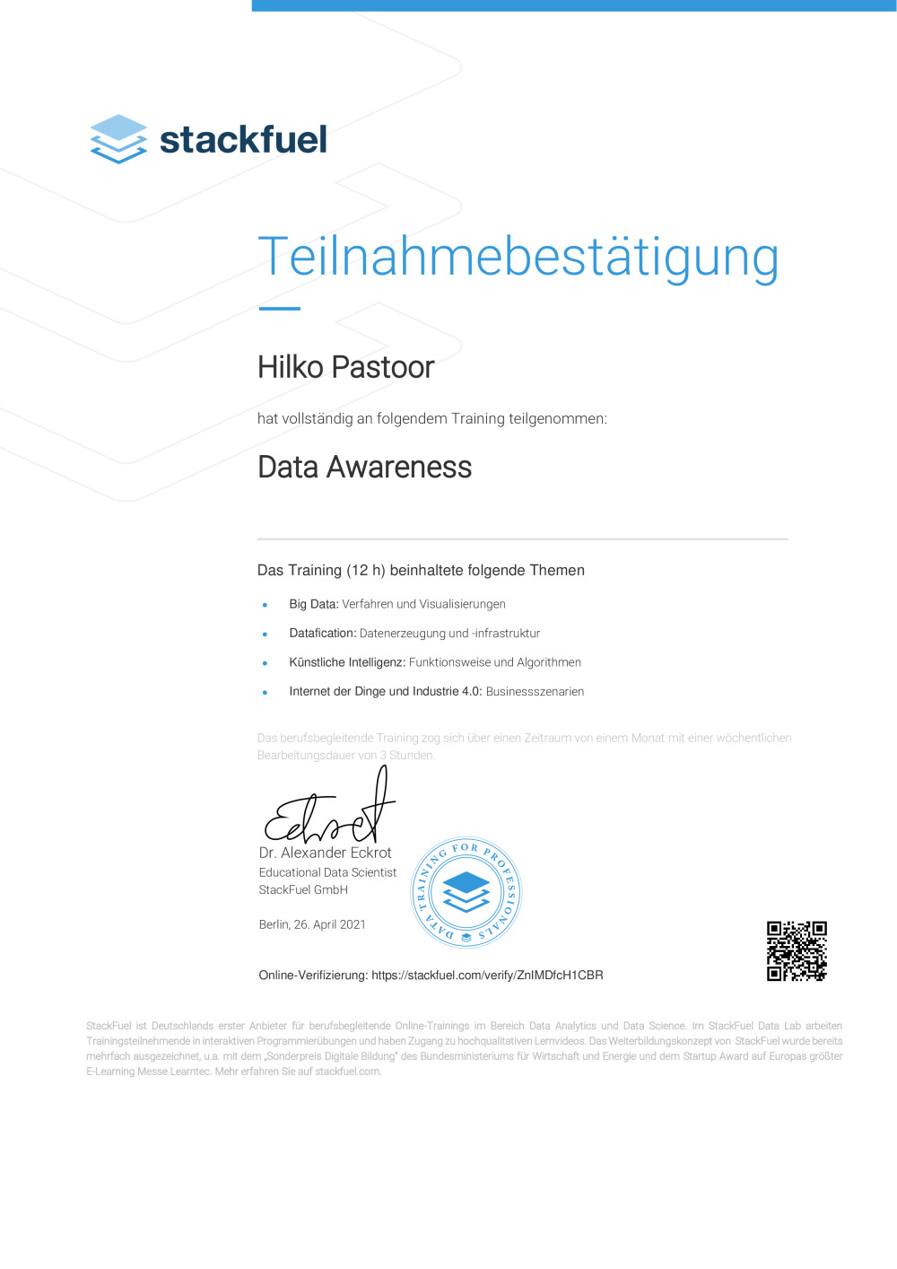 Certificate