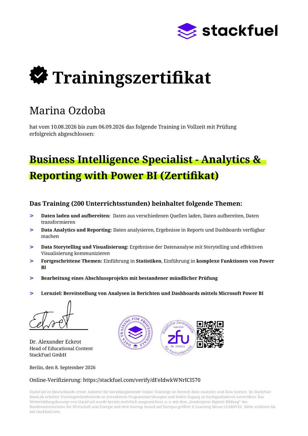 Certificate