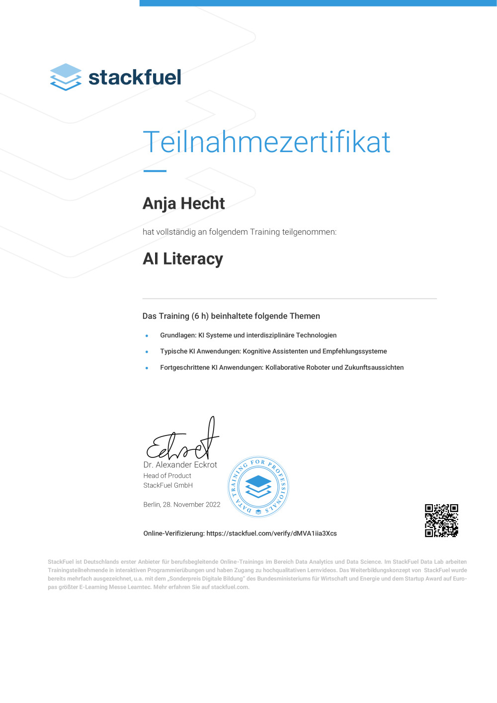 Certificate