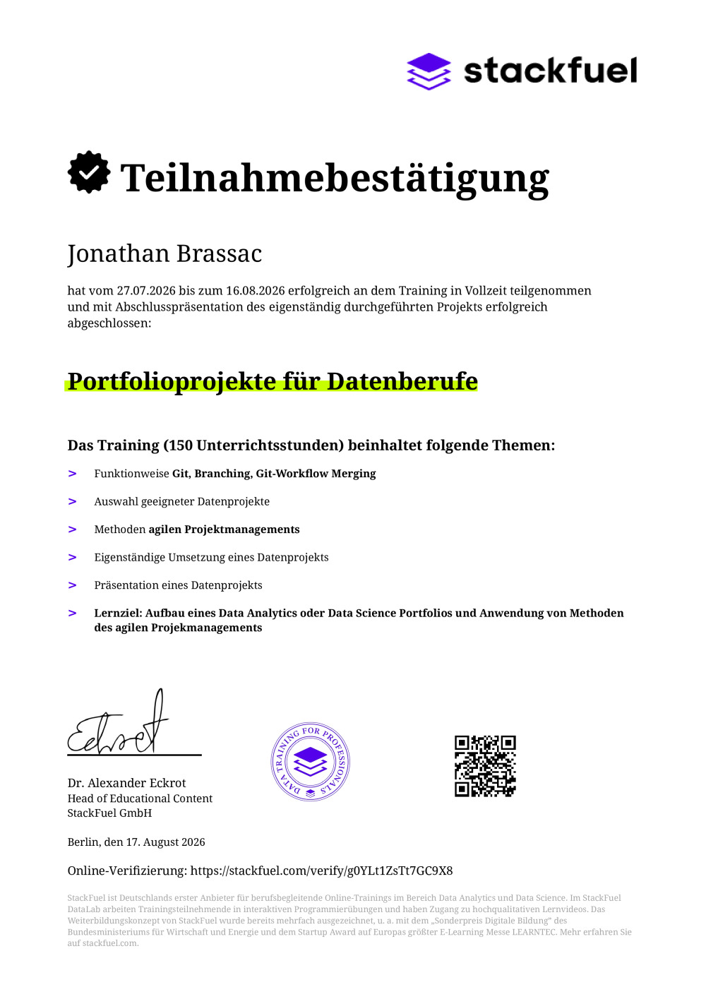 Certificate