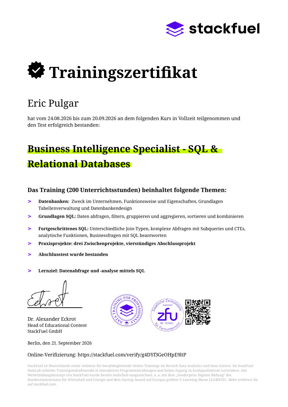 Certificate