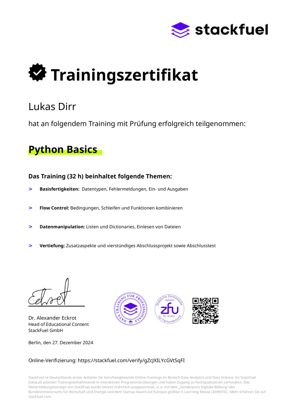 Certificate