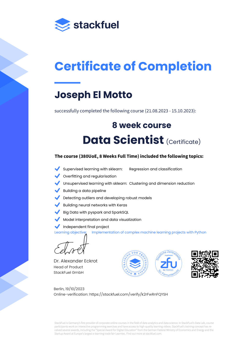 Certificate
