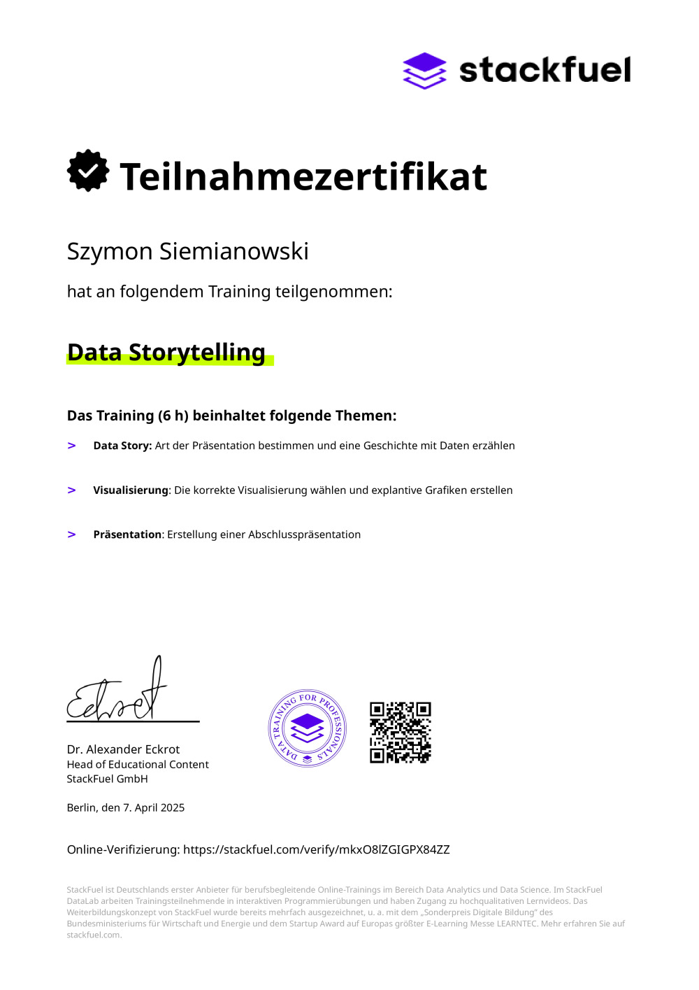 Certificate
