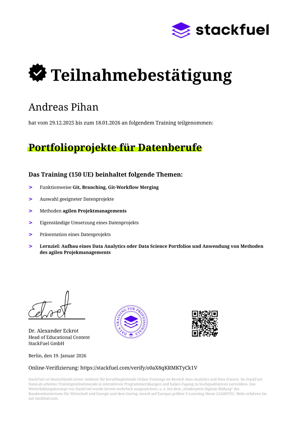 Certificate
