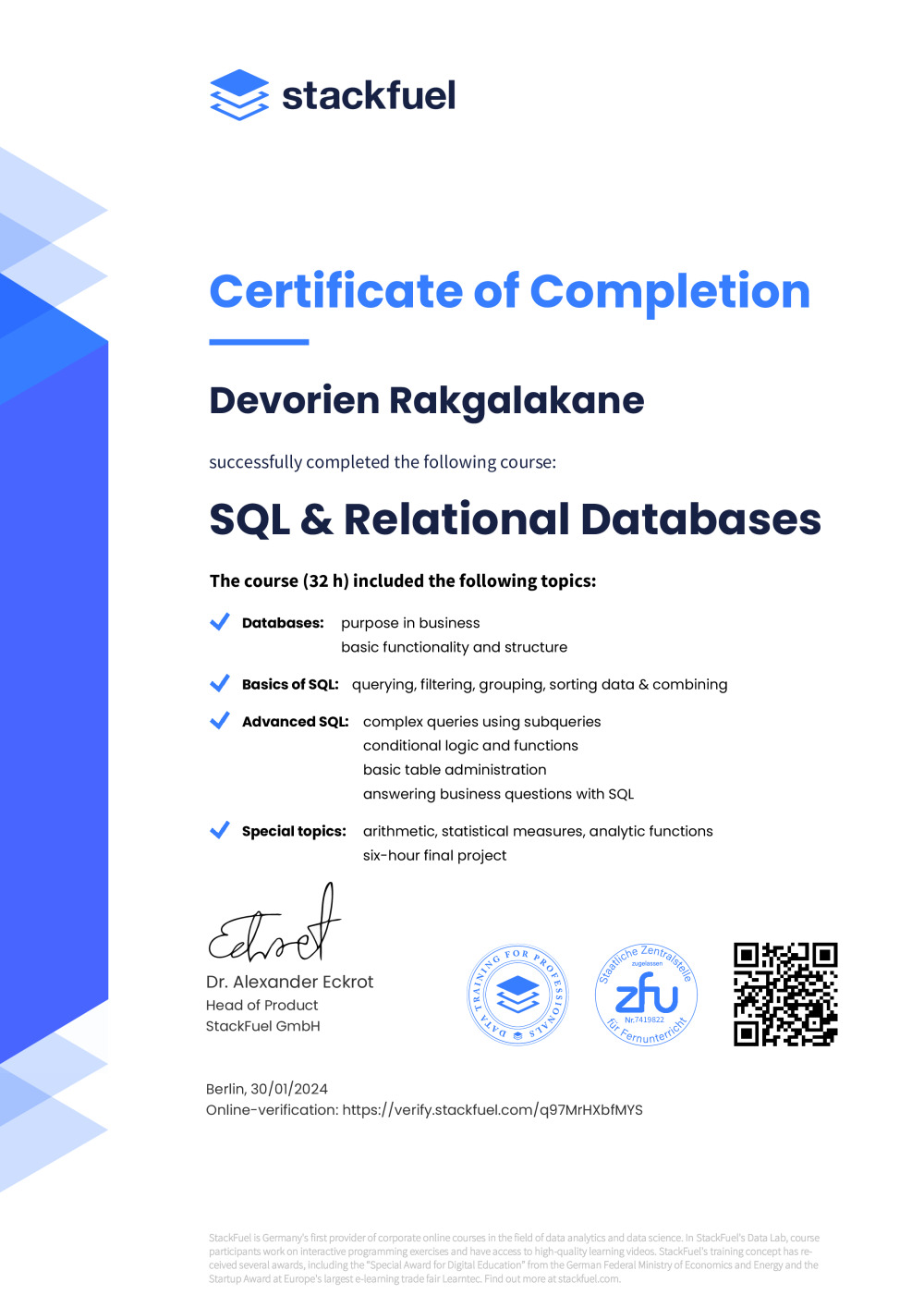 Certificate