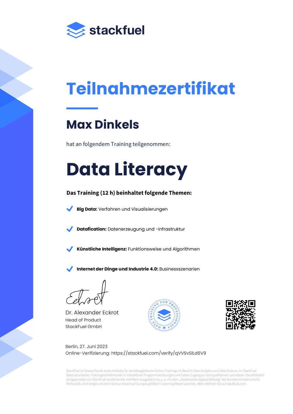 Certificate