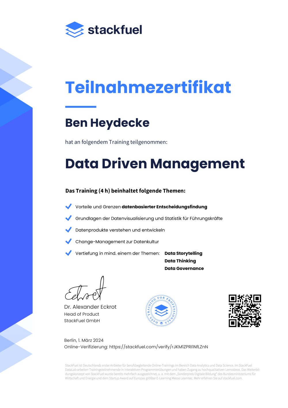 Certificate