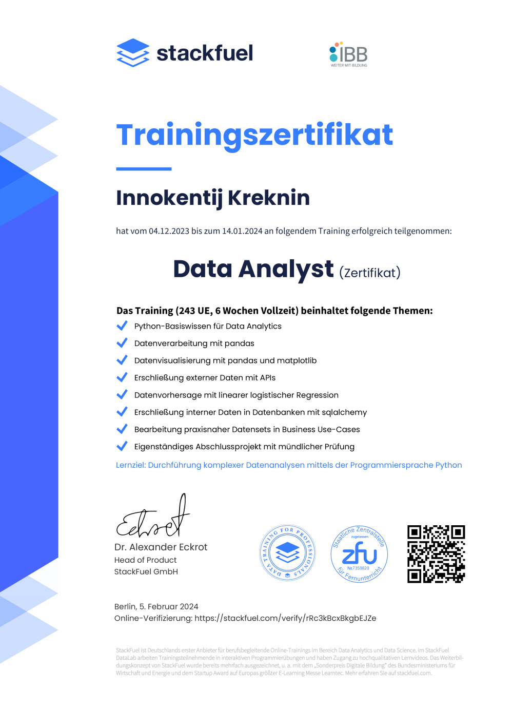 Certificate
