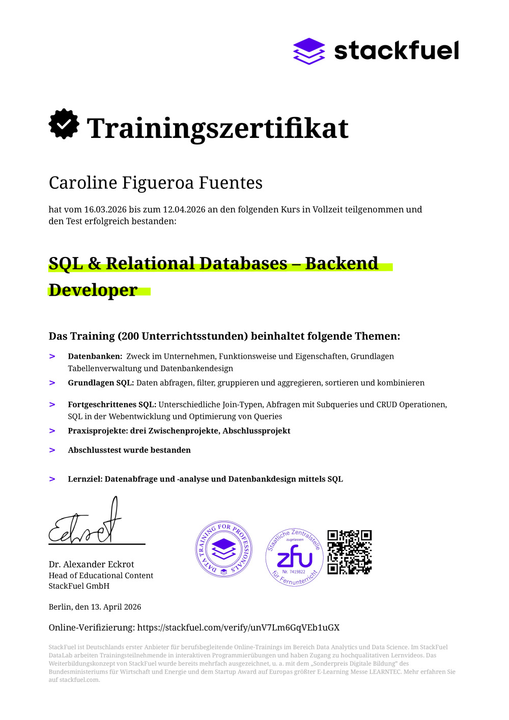 Certificate