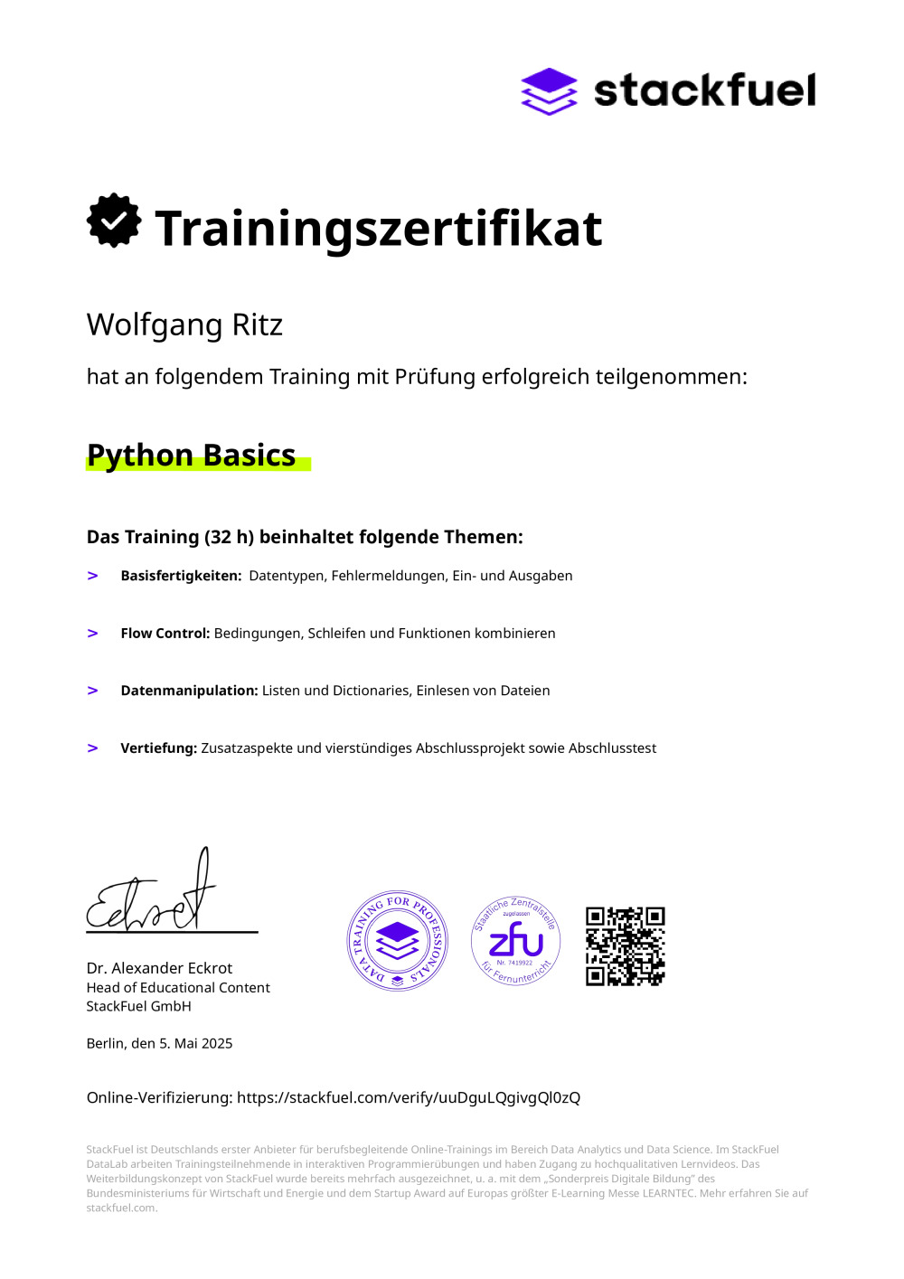 Certificate