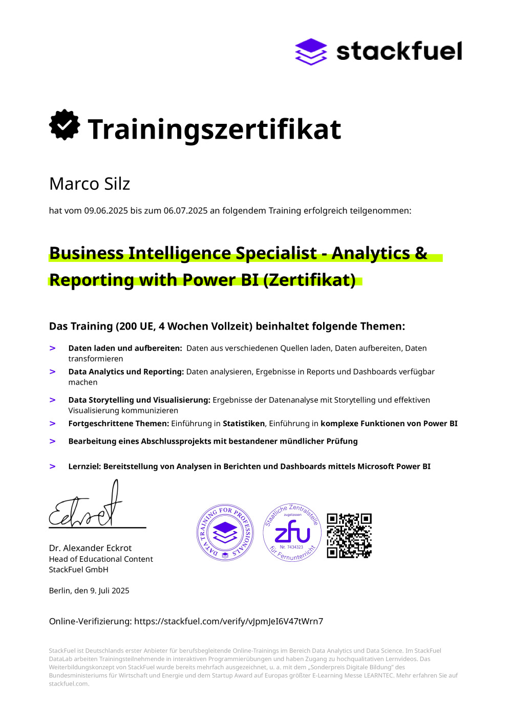 Certificate