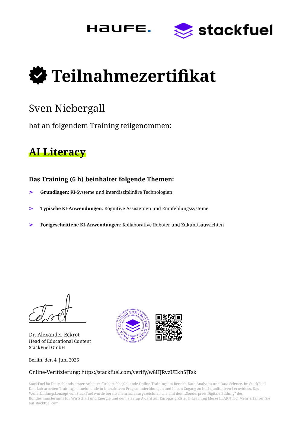 Certificate
